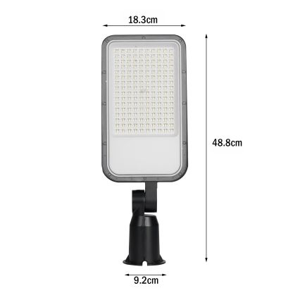 Brilagi - URBANLIGHT tänavavalgusti liigendiga LED/100W/230V must IP65