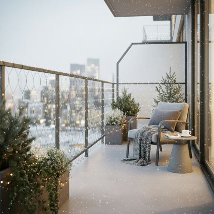 Brilagi - LED välitingimuste jõulukardin 160xLED 7x2m IP44 soe valge