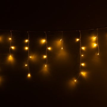Brilagi - LED välitingimustele mõeldud jõulukardin, 400 LED / 8 funktsiooni, 23 m, IP44, soe valge