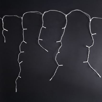 Brilagi - LED-välistingimustesse mõeldud jõulukett, 200 LED / 8 funktsiooni, 13 m, IP44, külmvalge, jääpurikad