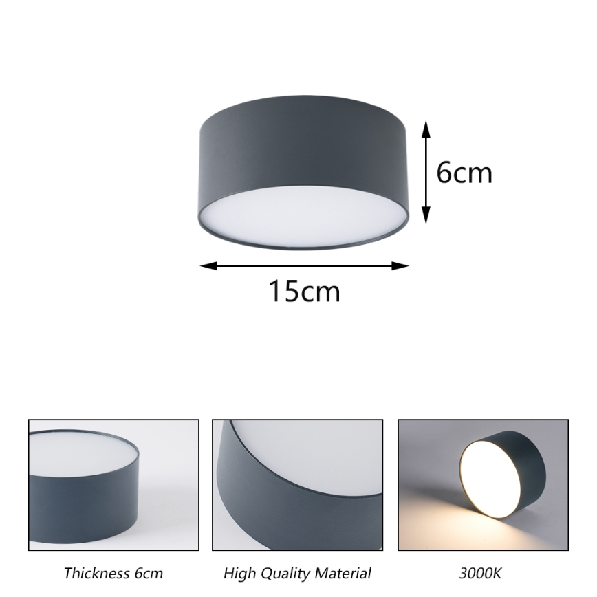 BRILAGI - LED Välislae valgusti FORIS LED/20W/230V läbimõõt 15 cm antratsiit IP44