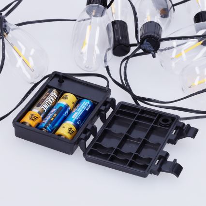 Brilagi - LED välitingimustes jõulugirland 10xLED/3xAA 3,2m IP44 soe valge