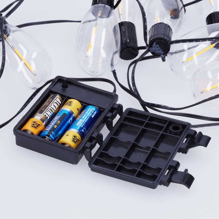 Brilagi - LED välitingimustes jõulugirland 10xLED/3xAA 3,2m IP44 soe valge