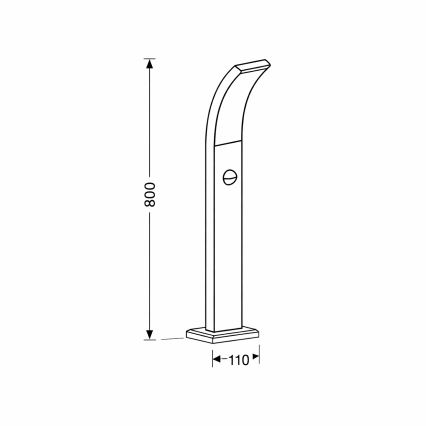 Brilagi - LED Välivalgusti anduriga ARCELO LED/9W/230V 50 cm IP44