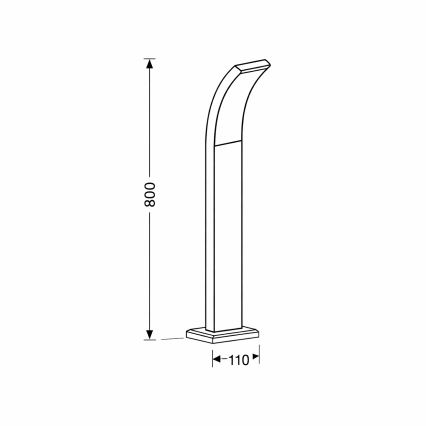 Brilagi - LED Välivalgusti ARCELO LED/9W/230V 50 cm IP44