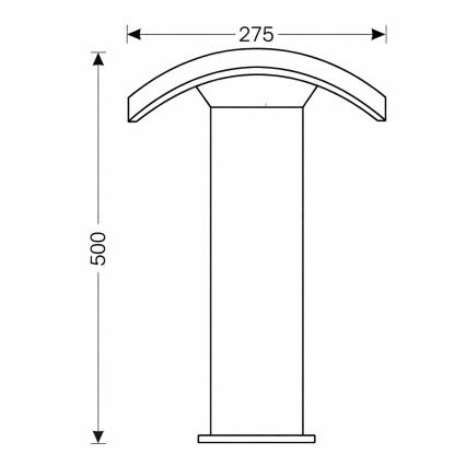 Brilagi - LED Välivalgusti ARCELO LED/9W/230V 50 cm IP54