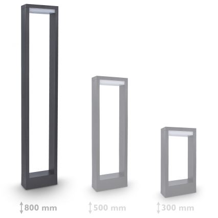Brilagi - LED Välivalgusti RAGUSA LED/7W/230V 3000/4000/6000K antratsiit IP54 80 cm