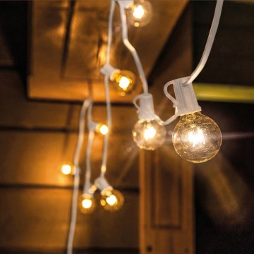Brilagi - LED väljas kasutatav dekoratiivne valguskett GIRLANDA 10xE12/0,6W/230V 8m valge IP44 soe valge