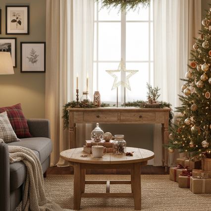 Brilagi - LED väljas kasutatav jõulukaunistus LED/3,6W/230V IP44 44x30 cm täht