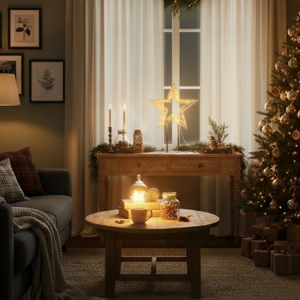 Brilagi - LED väljas kasutatav jõulukaunistus LED/3,6W/230V IP44 44x30 cm täht