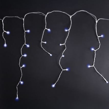 Brilagi - LED välitingimustele sobivad jõulutuled 200 LED/8 režiimi 13 m IP44 külmvalge jääpurikad