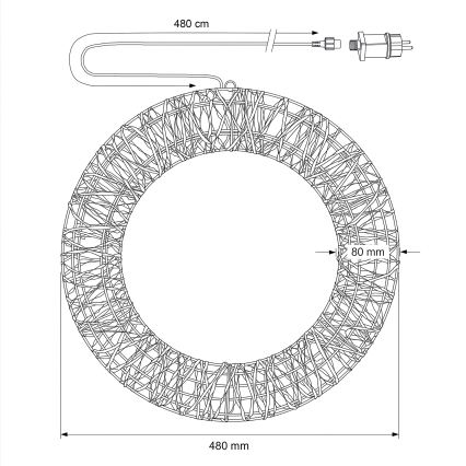 BRILAGI - LED väljas kasutatav jõulupärg LED/3,3 W/230 V IP44 läbimõõt 48 cm