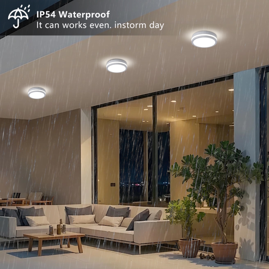 Brilagi - LED väljas kasutatav laevalgusti BENE LED/18W/230V läbimõõt 21,5 cm valge IP54