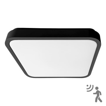 BRILAGI - LED vannitoa laelamp anduriga ZENNA LED/36W/230V 41,5x41,5 cm IP44 must + kaugjuhtimispult