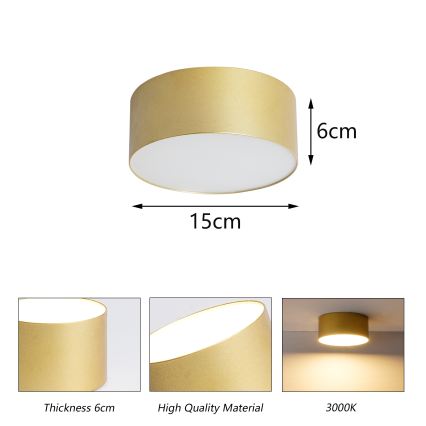 BRILAGI - LED vannitoa laevalgusti FORIS LED/20W/230V läbimõõt 15 cm kuldne IP44