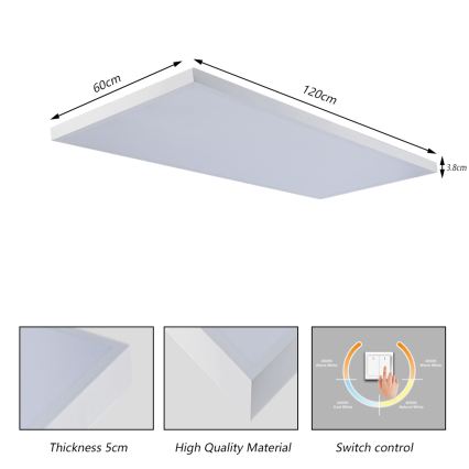 Brilagi - FRAME LED vannitoa laevalgusti LED/96W/230V 120x60 cm 3000/4000/6000K IP44 valge