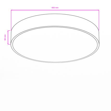 Brilagi - LED vannitoa laevalgusti POOL LED/36W/230V 3000/4000/5500K läbimõõt 40 cm IP54 must