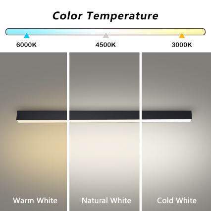 Brilagi - LED-vannitoa laelamp SLEEKLINE LED/40W/230V 3000/4500/6000K must IP44