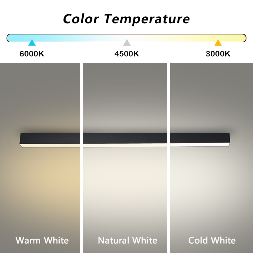 Brilagi - LED-vannitoa laelamp SLEEKLINE LED/40W/230V 3000/4500/6000K must IP44