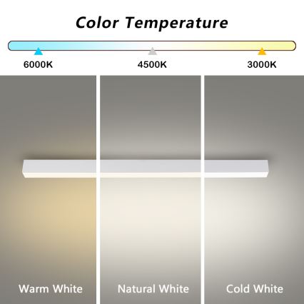 Brilagi - LED vannitoa laevalgusti SLEEKLINE LED/40W/230V 3000/4500/6000K valge IP44