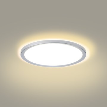Brilagi - LED-vannitoa laelamp ULTRA SLIM LED/18W/230V Ø 30 cm hõbedane IP54