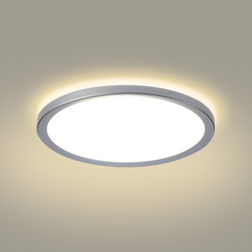 Brilagi - LED vannitoa laelamp ULTRA SLIM LED/24W/230V Ø 42 cm hõbedane IP54