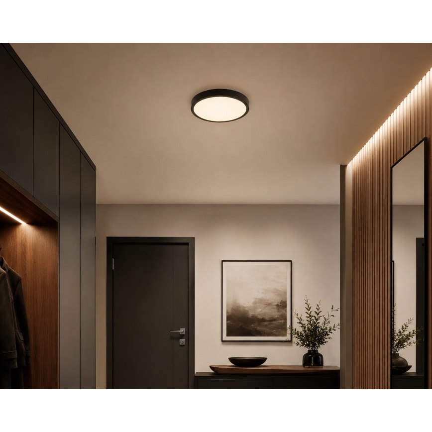 BRILAGI - LED vannitoa laelamp ZENNA LED/18W/230V Ø 29,5 cm IP44 must