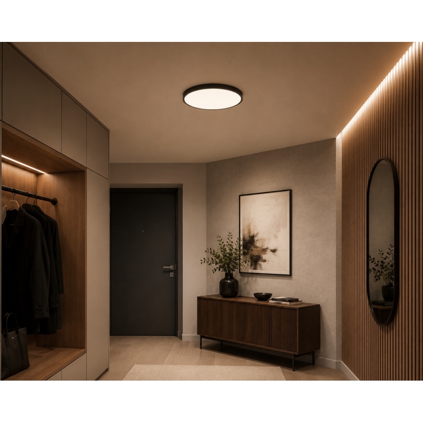 BRILAGI - LED-vannitoa laelamp ZENNA LED/18W/230V, läbimõõt 29,5 cm, IP44, antratsiit