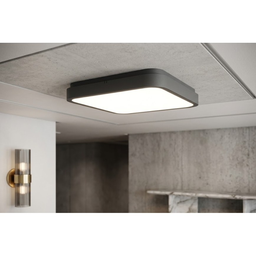 BRILAGI - LED-vannitoa laelamp ZENNA LED/24W/230V 34,5x34,5 cm IP44 antratsiit