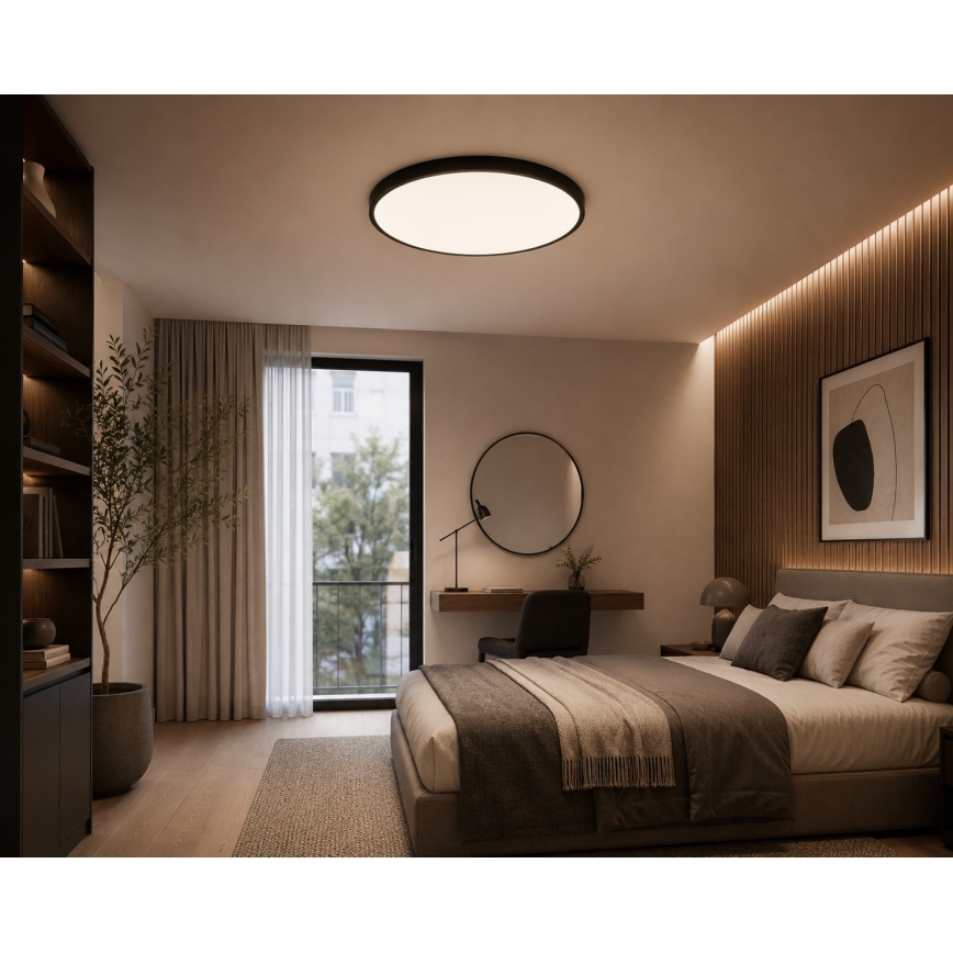 BRILAGI - LED-vannitoa laelamp ZENNA LED/36W/230V Ø 42 cm IP44 must