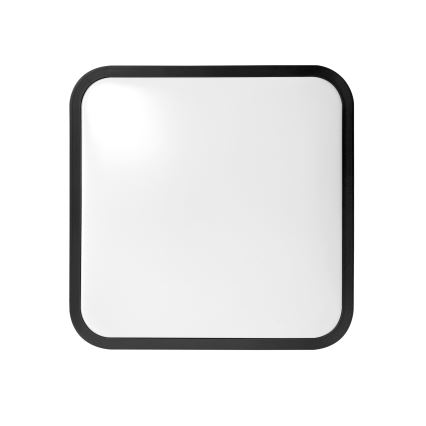 Brilagi - LED-vannitoa laevalgusti anduriga ZENNA LED/18W/230V 28,5x28,5 cm IP44 must + kaugjuhtimispult