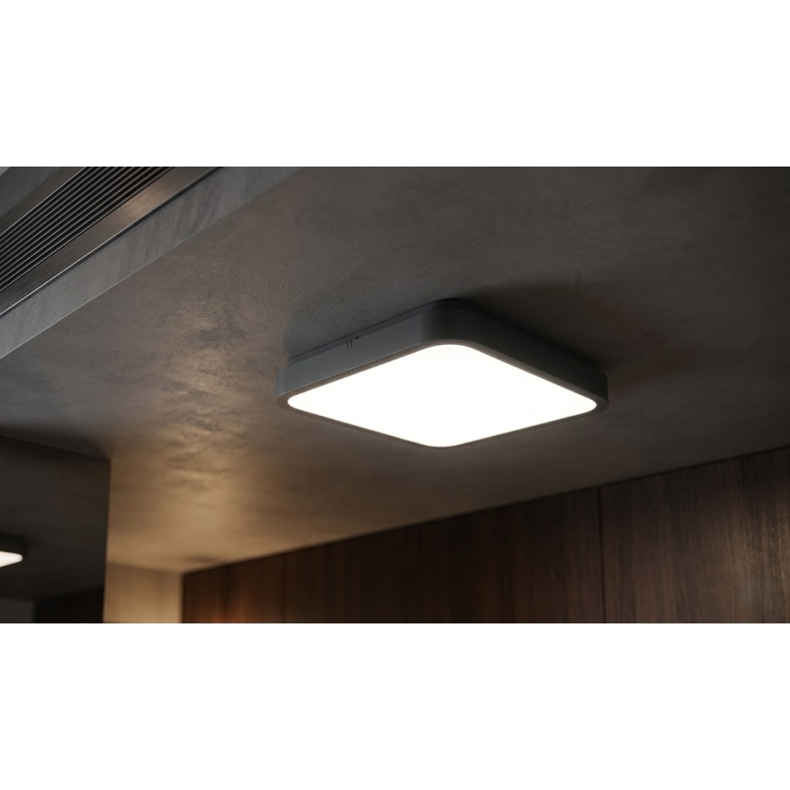 BRILAGI - LED vannitoa laelamp anduriga ZENNA LED/24W/230V 34,5x34,5 cm IP44 antratsiit + kaugjuhtimispult