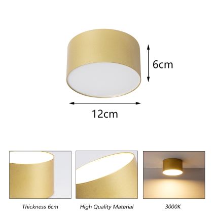 BRILAGI - LED vannitoa laevalgusti FORIS LED/14W/230V Ø 12 cm kuldne IP44
