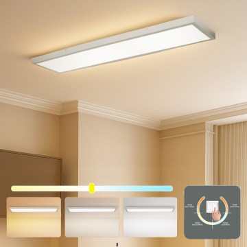 Brilagi - LED-vannitoa laevalgusti FRAME LED/50W/230V 3000/4000/6000K 120x30 cm IP44 hõbedane