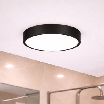 Brilagi - LED-vannitoa laevalgusti POOL LED/24W/230V 3000/4000/5500K läbimõõt 30 cm IP54 must