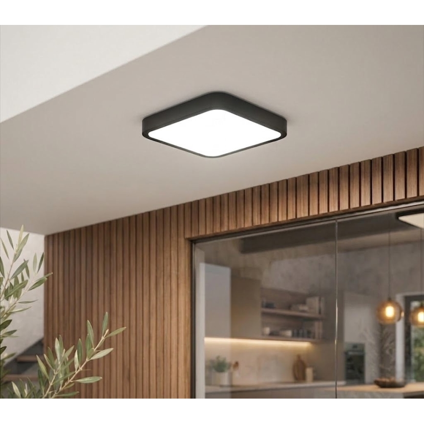 BRILAGI - LED vannitoa laevalgusti ZENNA LED/18W/230V 28,5x28,5 cm IP44 must