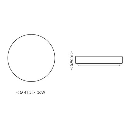 BRILAGI - LED-vannitoa laelamp anduriga ZENNA LED/36W/230V läbimõõt 41,3 cm IP44 must + kaugjuhtimispult