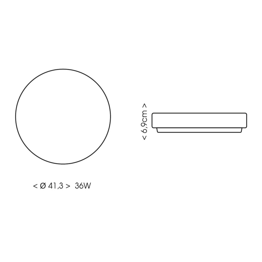 BRILAGI - LED-vannitoa laelamp anduriga ZENNA LED/36W/230V läbimõõt 41,3 cm IP44 must + kaugjuhtimispult