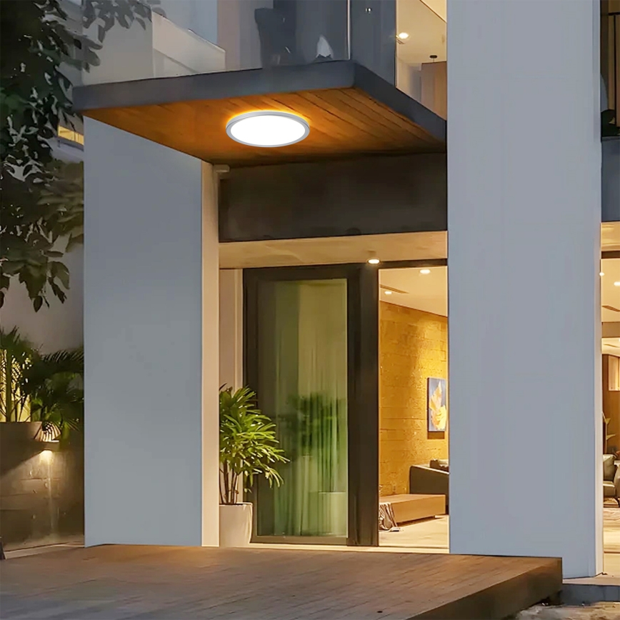 Brilagi - LED vannitoa laelamp ULTRA SLIM LED/24W/230V Ø 42 cm hõbedane IP54