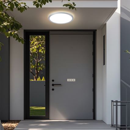 Brilagi - LED vannitoa laelamp ULTRA SLIM LED/24W/230V Ø 42 cm hõbedane IP54