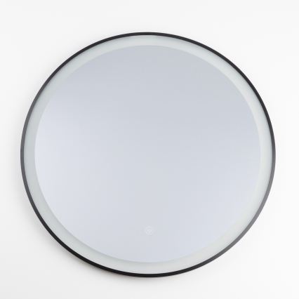 Brilagi - LED vannitoa peegel ASTI LED/19W/230V Ø 60 cm must IP44 CRI 90 hämardatav + CCT