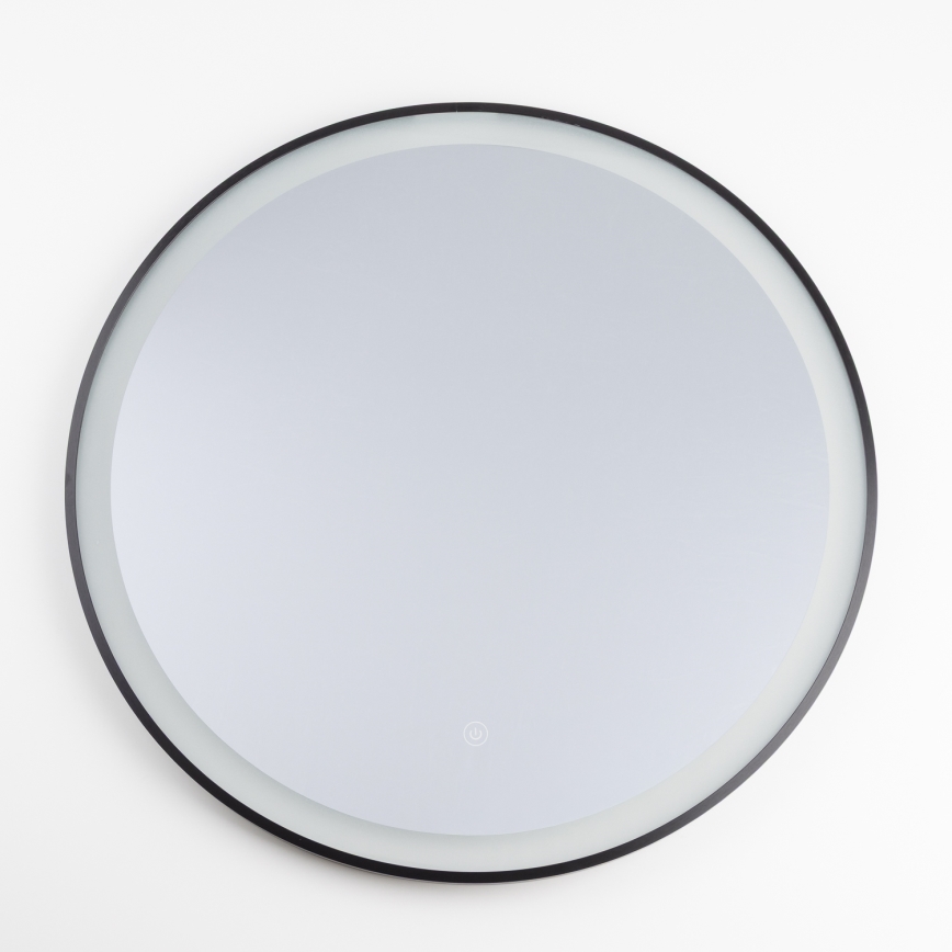 Brilagi - LED vannitoa peegel ASTI LED/19W/230V Ø 60 cm must IP44 CRI 90 hämardatav + CCT