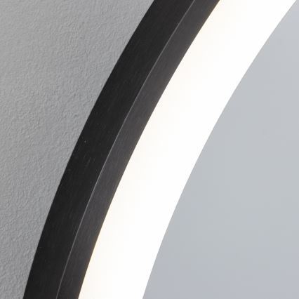 Brilagi - LED vannitoa peegel ASTI LED/19W/230V Ø 60 cm must IP44 CRI 90 hämardatav + CCT