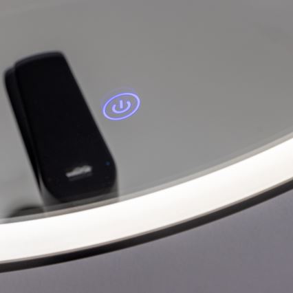 Brilagi - LED vannitoa peegel ASTI LED/19W/230V Ø 60 cm must IP44 CRI 90 hämardatav + CCT