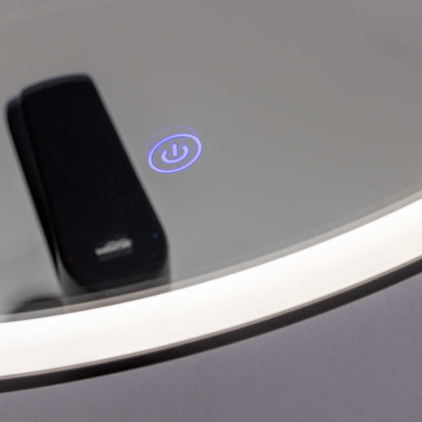 Brilagi - LED vannitoa peegel ASTI LED/19W/230V Ø 60 cm must IP44 CRI 90 hämardatav + CCT