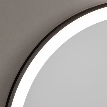 Brilagi - LED vannitoa peegel ASTI LED/19W/230V Ø 60 cm must IP44 CRI 90 hämardatav + CCT