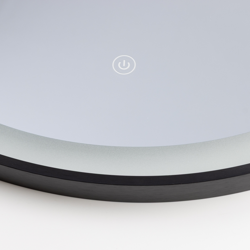 Brilagi - LED vannitoa peegel ASTI LED/19W/230V Ø 60 cm must IP44 CRI 90 hämardatav + CCT