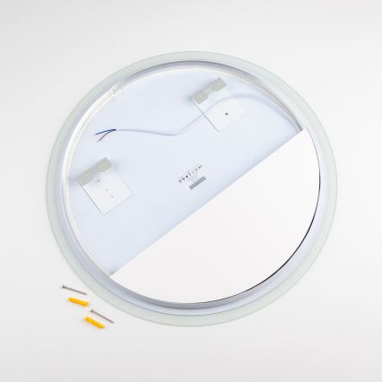 Brilagi - LED-vannitoapeegel BERNATE LED/19W/230V läbimõõt 60 cm hõbedane IP44 CRI 90 hämardatav + CCT