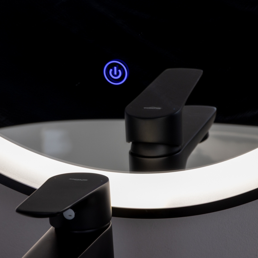 Brilagi - LED-vannitoa peegel CANZO LED/25W/230V 50x80 cm must IP44 CRI 90 hämardatav + CCT