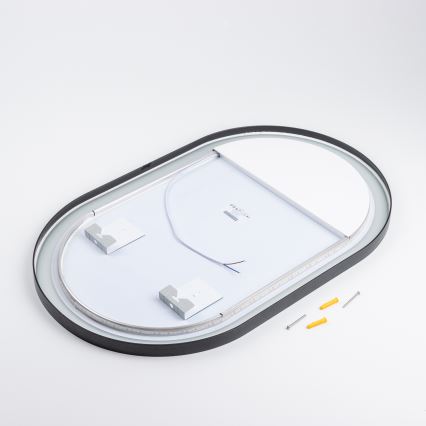 Brilagi - LED-vannitoa peegel CANZO LED/25W/230V 50x80 cm must IP44 CRI 90 hämardatav + CCT